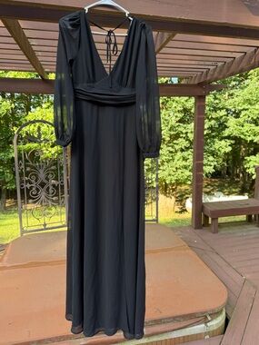 lulus forever chic black long sleeve dress Black Dress - Long Sleeve Maxi Dress - Sheer Mesh Maxi Dress